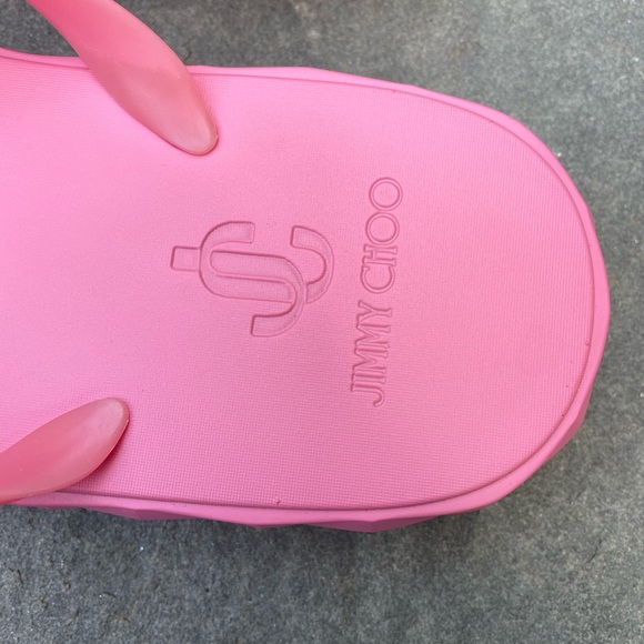 Size 11 pink Jimmy Choo thong slides. Barely worn. - Picture 5 of 6